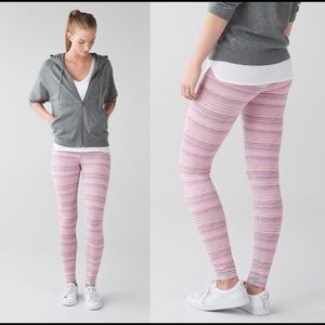 Lululemon Wunder Under Cyber Stripe Menthol Size 6